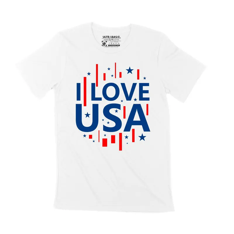 Unisex Adult T-Shirt Donald Trump Merchandise I Love Usa 1