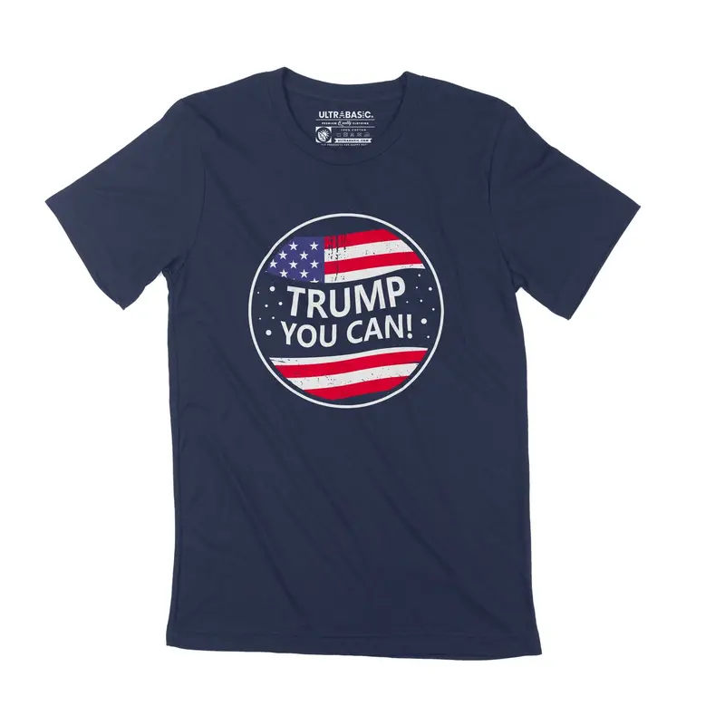 Unisex Adult T-Shirt Donald Trump Merchandise You Can American Flag 1