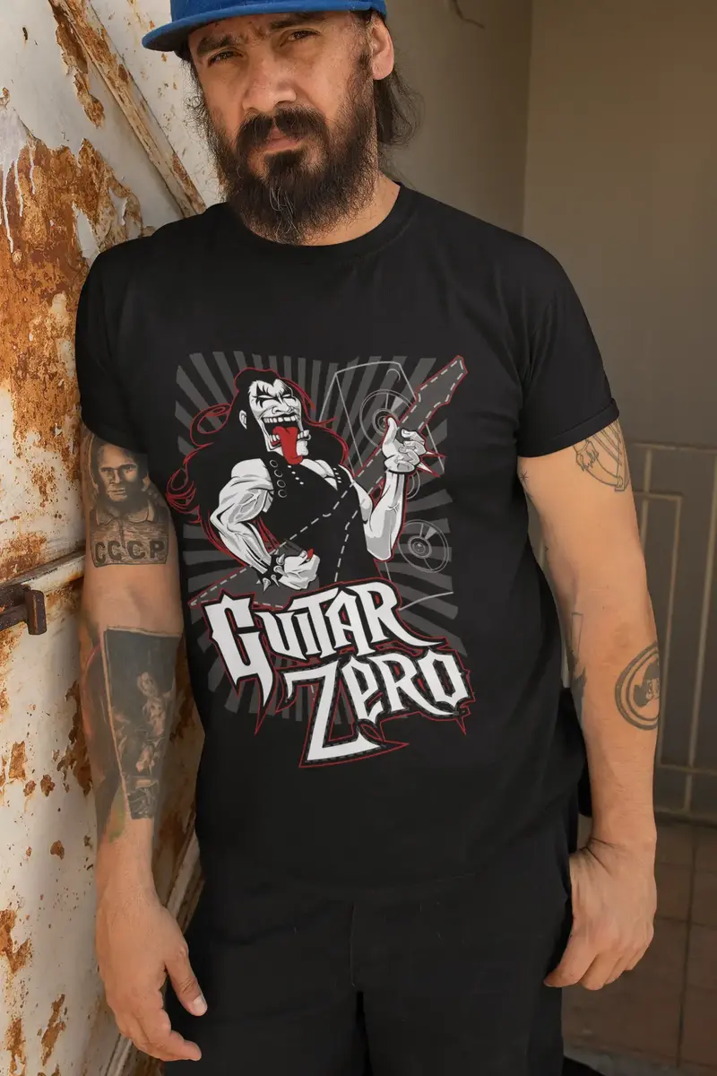 Unisex Adult T-Shirt Guitar Zero Player Music Shirt 1