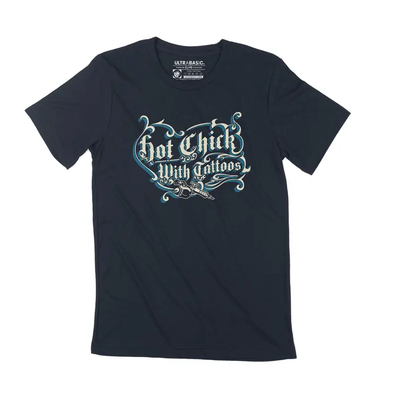 Unisex Adult T-Shirt Hot Chick With Tattoos Graphic Tee 2