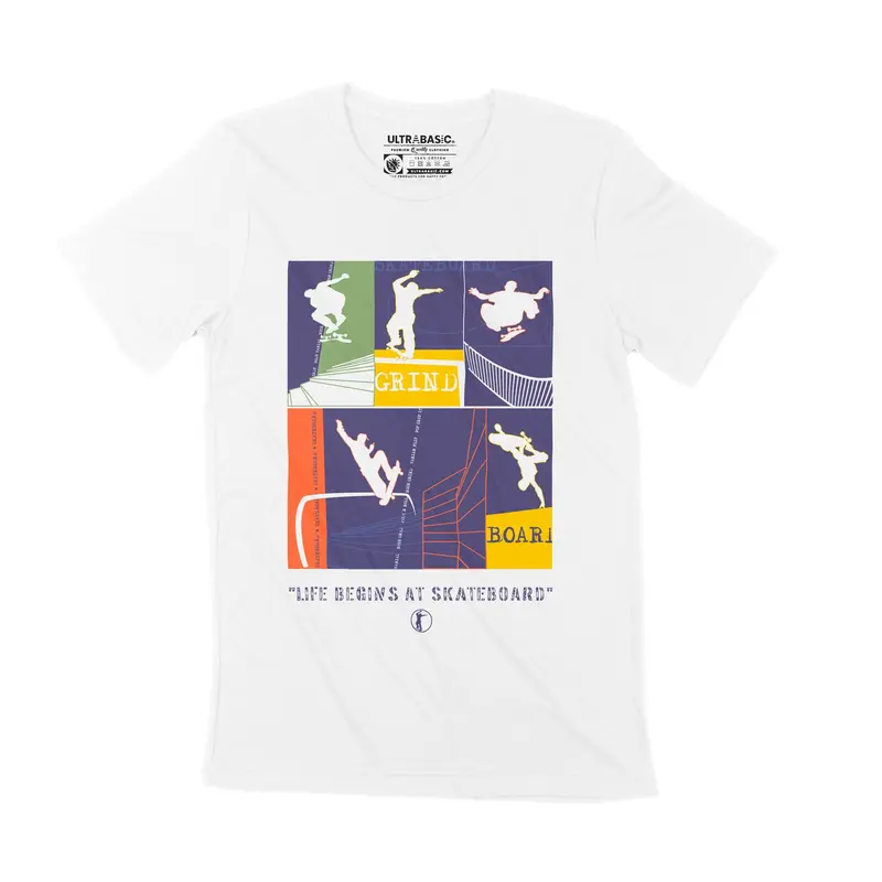 Unisex Adult T-Shirt Life Begins At Skateboard Shirt 1