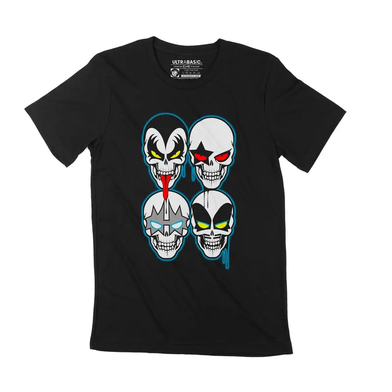 Unisex Adult T-Shirt Skull Music Band Shirt Graphic Tee 1