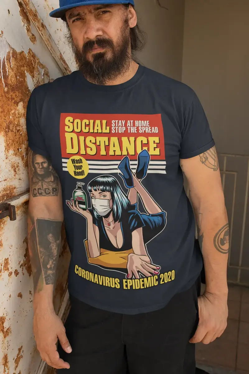 Unisex Adult T-Shirt Social Distance Virus Epidemic 2020 Coronavirus Shirt 1