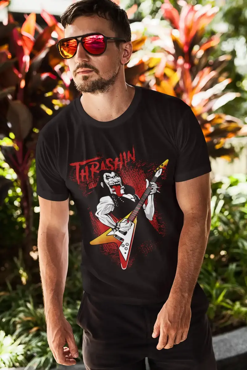 Unisex Adult T-Shirt Thrashing Trash Metal Music Shirt 1