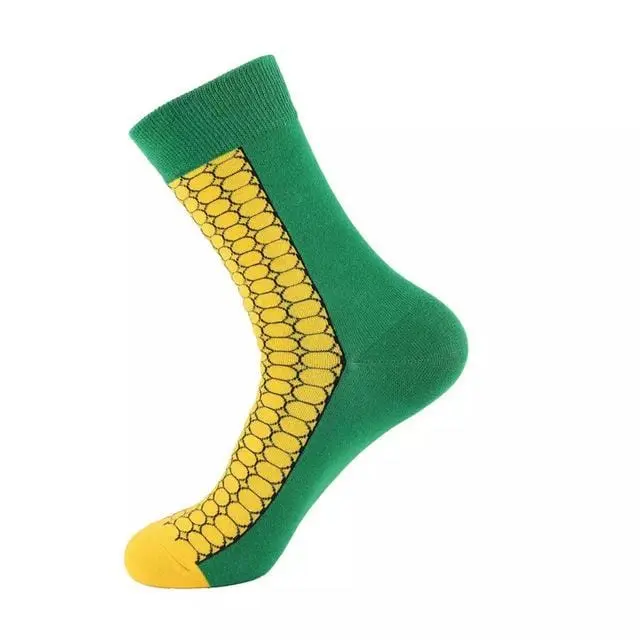 Unisex Socks Funny Cute Cartoon Fruits Banana Avocado Egg Cookie Donuts Food Happy Japanese Harajuku Skateboard Socks Women 16