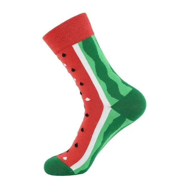 Unisex Socks Funny Cute Cartoon Fruits Banana Avocado Egg Cookie Donuts Food Happy Japanese Harajuku Skateboard Socks Women 17