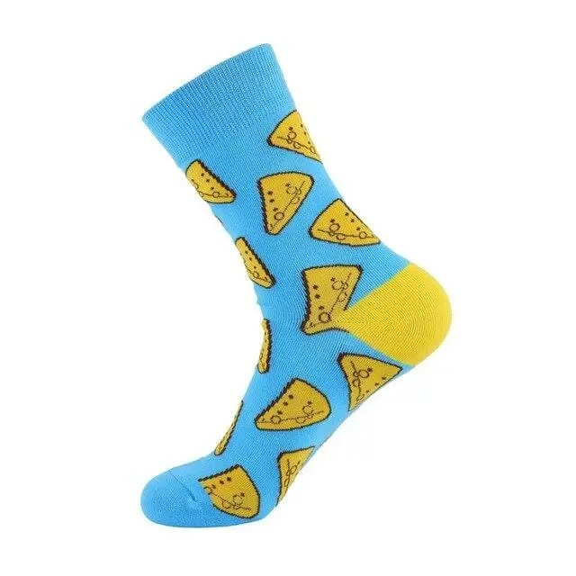 Unisex Socks Funny Cute Cartoon Fruits Banana Avocado Egg Cookie Donuts Food Happy Japanese Harajuku Skateboard Socks Women 18