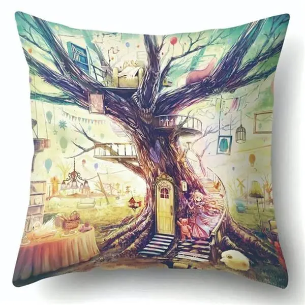 Van Gogh Oil Painting Style Cotton Cushion Cover 45X45cm Pillow Case For Sofa Car Chair Gift Cojines 2