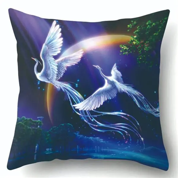 Van Gogh Oil Painting Style Cotton Cushion Cover 45X45cm Pillow Case For Sofa Car Chair Gift Cojines 9