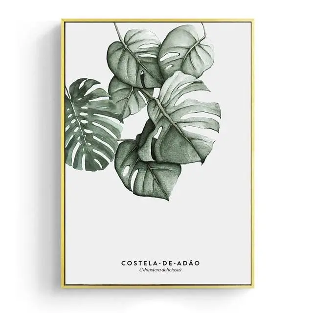 Watercolor Leaves Wall Art Canvas Painting Green Style Plant Nordic Posters And Prints Decorative Picture Modern Home Decoration 11