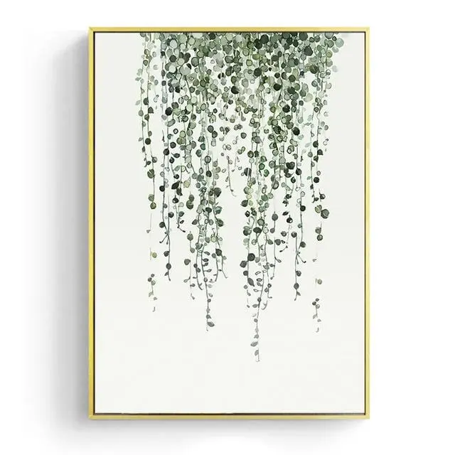 Watercolor Leaves Wall Art Canvas Painting Green Style Plant Nordic Posters And Prints Decorative Picture Modern Home Decoration 25
