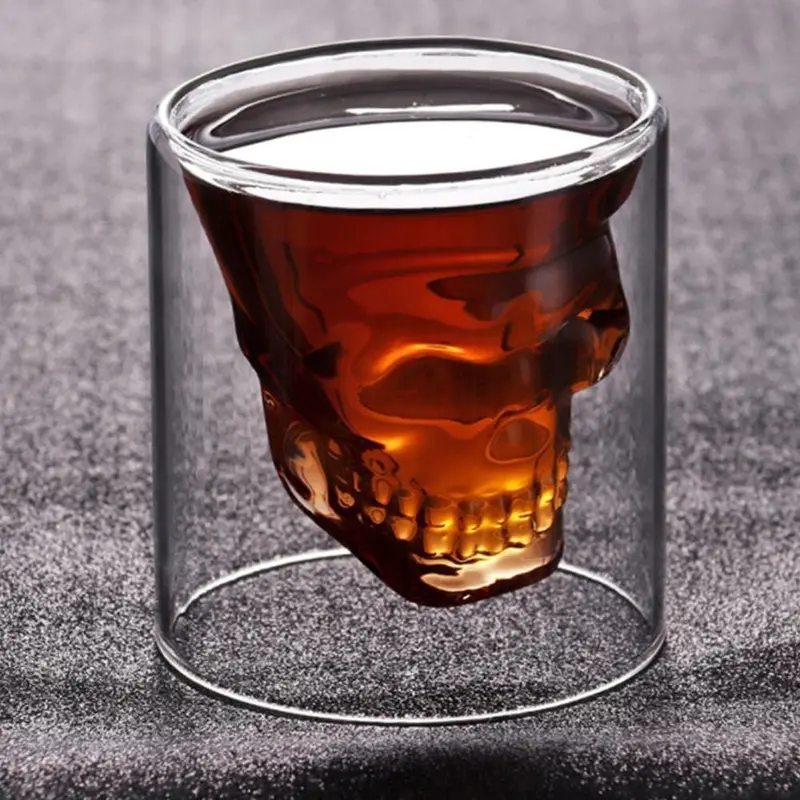 Whiskey Tequila Glass Fun Creative Party Wine Beer Drinking Cup Skull Sake Glass Mug Crystal Beer Mug 1