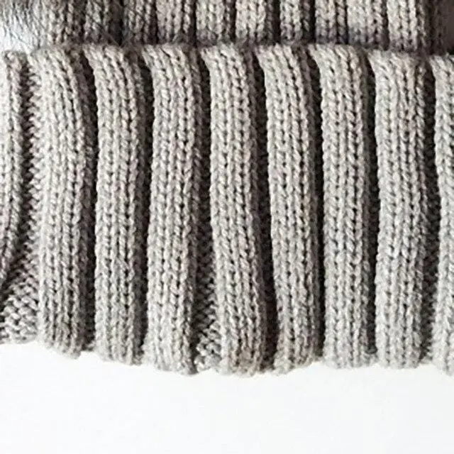Winter Baby Knit Beanie Hat Crochet Double Natural Raccoon Pompom Hat Girls/Boys Soft Cap Real Fur Child Caps Fashion Kids Warm 10