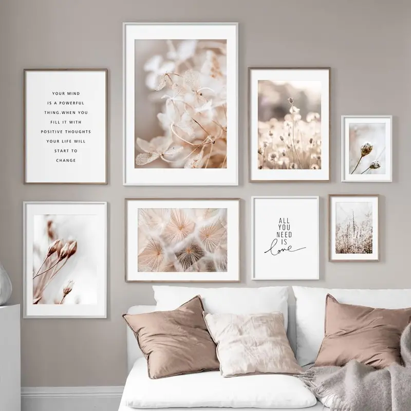 Winter Flower Dandelion Plant Landscape Wall Art Canvas Painting Nordic Posters And Prints Wall Pictures For Living Room Decor 1