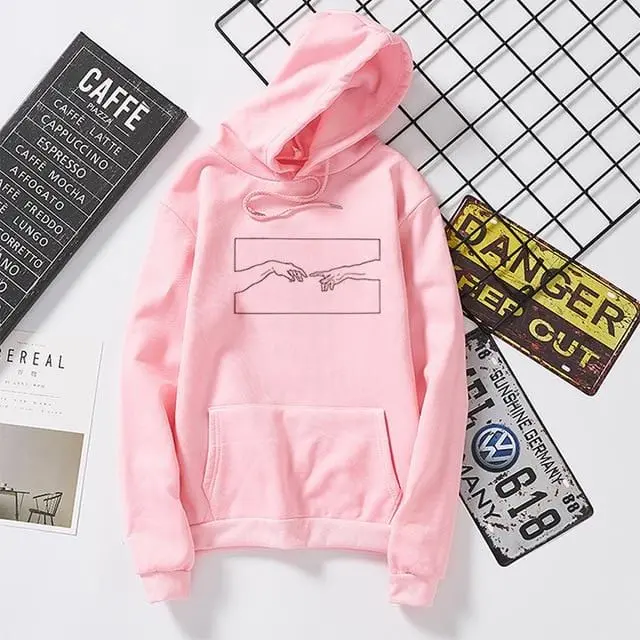Winter Skuggnas Creation Hands Line Art Sweatshirts Hoodie Kawaii Pullover Jumper Outfits Tumblr Gothic Aesthetic Harajuku Tops 5