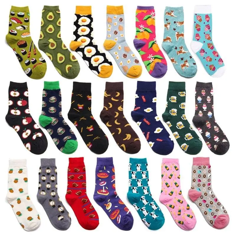 Women A Spring Summer Green Colour Cartoon Restore Ancient Ways Wind Korea In Canister Flower Long Socks Tide Skate Shoe Ins 1