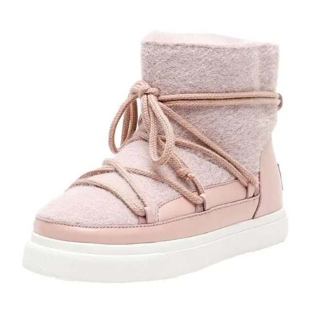 Women Boots Warm Fur Ankle Boots For Women Snow Boots Women Shoes Fashion Boots Female Outdoor Casual Shoes Women Flats Booties 2