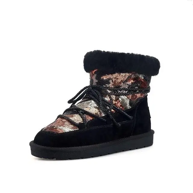 Women Boots Warm Fur Ankle Boots For Women Snow Boots Women Shoes Fashion Boots Female Outdoor Casual Shoes Women Flats Booties 3