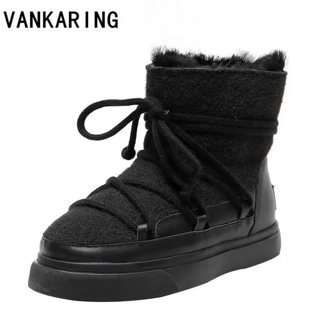 Women Boots Warm Fur Ankle Boots For Women Snow Boots Women Shoes Fashion Boots Female Outdoor Casual Shoes Women Flats Booties 5