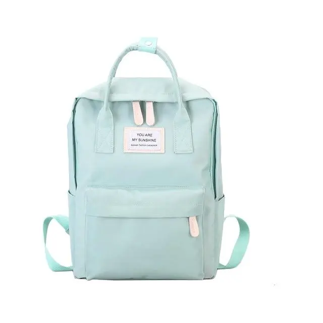 Women Canvas Backpacks Candy Color Waterproof School Bags For Teenagers Girls Big Cute Laptop Backpack Patchwork Kawaii Backpack 6