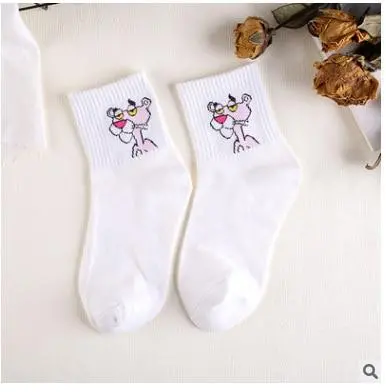 Women Cartoon Character Cotton Socks Art Female Character Patterend Short Cute Socks Hipster Fashion Animal Print Ankle Socks 3