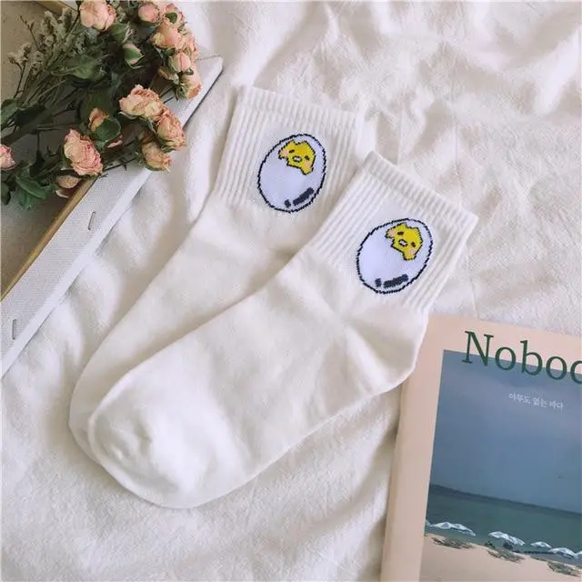 Women Cartoon Character Cotton Socks Art Female Character Patterend Short Cute Socks Hipster Fashion Animal Print Ankle Socks 9