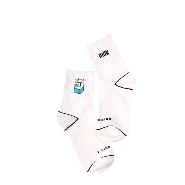 Women Daily Socks Harajuku Korea Japanese Cotton Kitten Flame Ulzzang Socks Men Chinese Cactus Gun Shark Alien Christmas Socks 16