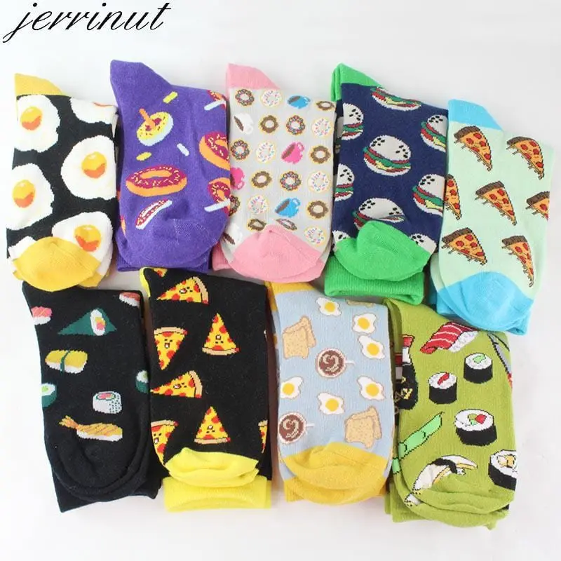 Women Happy Funny Socks With Print Art Cute Warm Winter Socks With Avocado Sushi Food Cotton Fashion Harajuku Unisex Sock 1 Pair 1