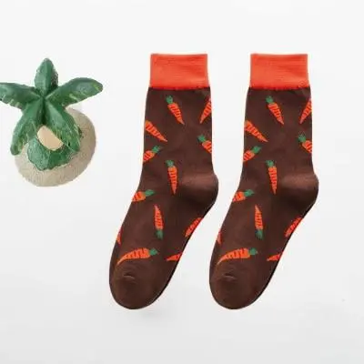 Women Happy Funny Socks With Print Art Cute Warm Winter Socks With Avocado Sushi Food Cotton Fashion Harajuku Unisex Sock 1 Pair 13