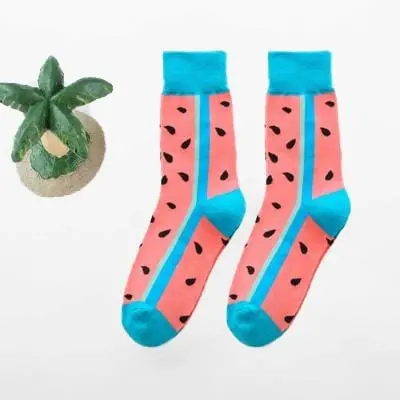 Women Happy Funny Socks With Print Art Cute Warm Winter Socks With Avocado Sushi Food Cotton Fashion Harajuku Unisex Sock 1 Pair 17