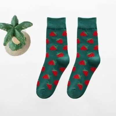 Women Happy Funny Socks With Print Art Cute Warm Winter Socks With Avocado Sushi Food Cotton Fashion Harajuku Unisex Sock 1 Pair 22