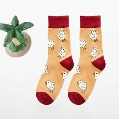 Women Happy Funny Socks With Print Art Cute Warm Winter Socks With Avocado Sushi Food Cotton Fashion Harajuku Unisex Sock 1 Pair 24