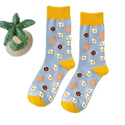 Women Happy Funny Socks With Print Art Cute Warm Winter Socks With Avocado Sushi Food Cotton Fashion Harajuku Unisex Sock 1 Pair 26