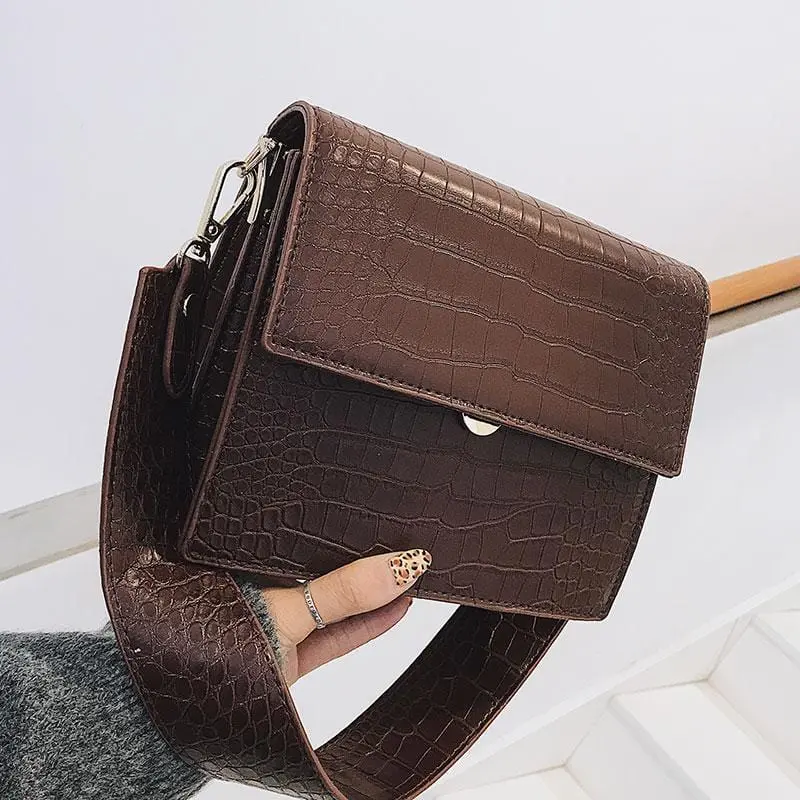 Women's Designer Luxury Handbag 2020 Fashion New High Quality Pu Leather Women Handbags Crocodile Pattern Shoulder Messenger Bag 1