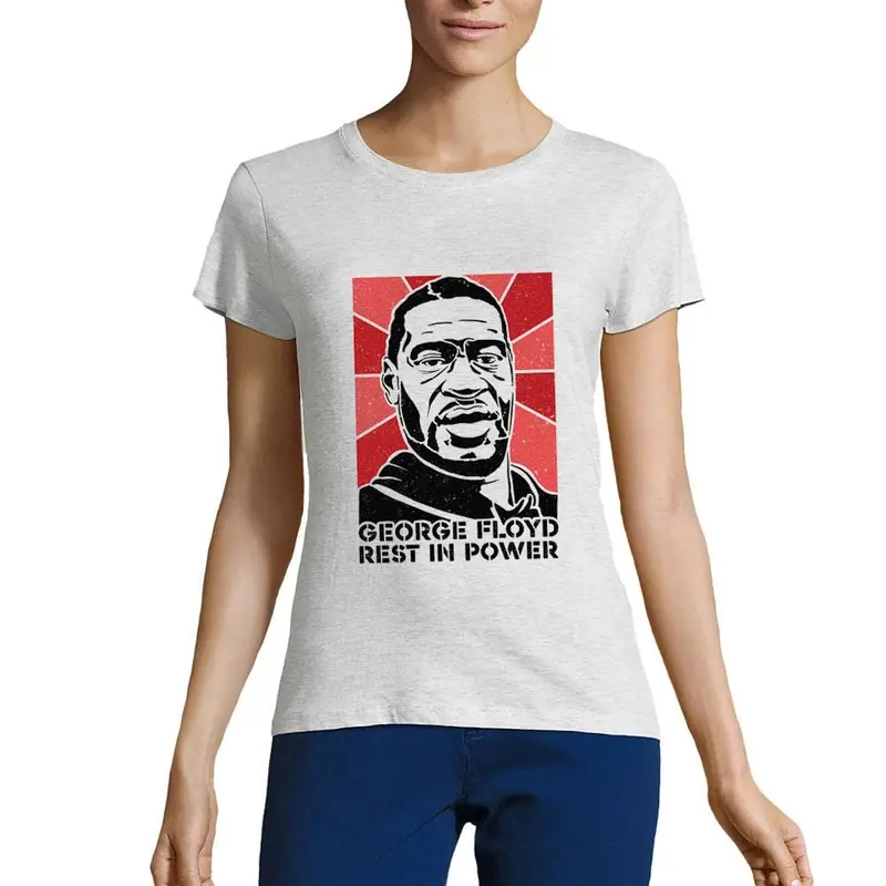 Women’S Short Sleeved T-Shirt George Floyd, Rest In Power 1