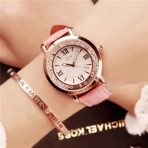 Women's Watch Luxury Roman Numeral Fashion Dress Watches Woman 2018 Leather Quartz Rhinestone Ladies Wristwatch Montres Femme 4