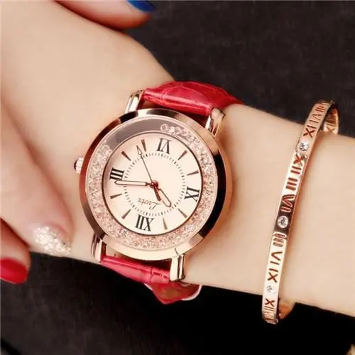 Women's Watch Luxury Roman Numeral Fashion Dress Watches Woman 2018 Leather Quartz Rhinestone Ladies Wristwatch Montres Femme 5
