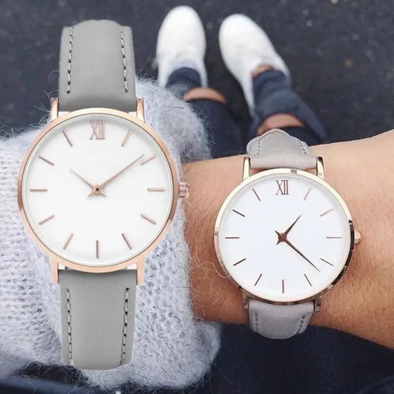 Zegarek Damski Fashion Simple Women Watches Woman Ladies Casual Leather Quartz Watch Female Clock Relogio Feminino Montre Femme 1
