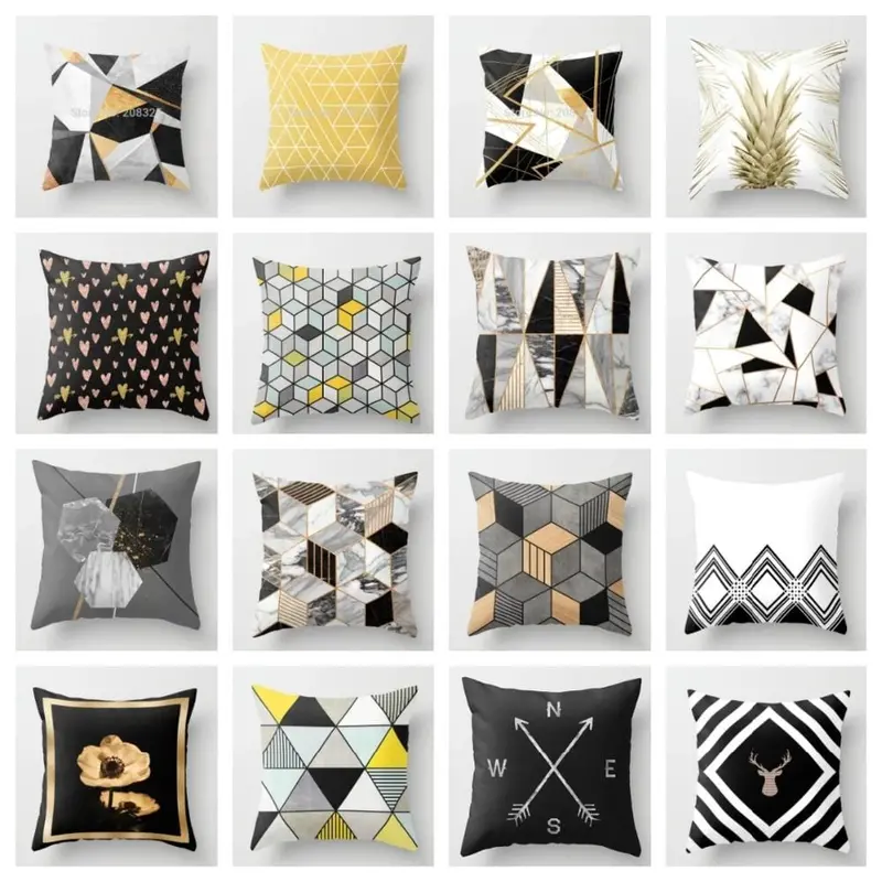 Zenga Geometric Nordic Cushion Cover Decorative Cushion Throw Pillow Cover Polyester Cushion Case Sofa Bed Decorative Pillowcase 1