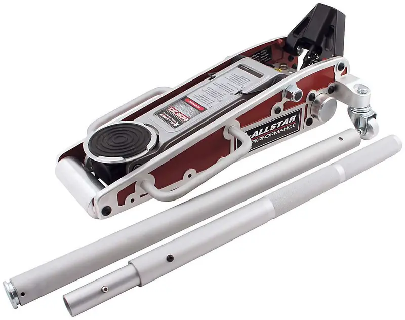 Allstar Aluminum Racing Floor Jack – 3-Pump Hydraulic Design, Red Finish 1