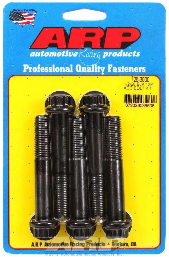 Arp 12-Point High-Strength Bolt Kit – 1/2"-20 × 3.000", 5-Piece Set (726-3000) 1