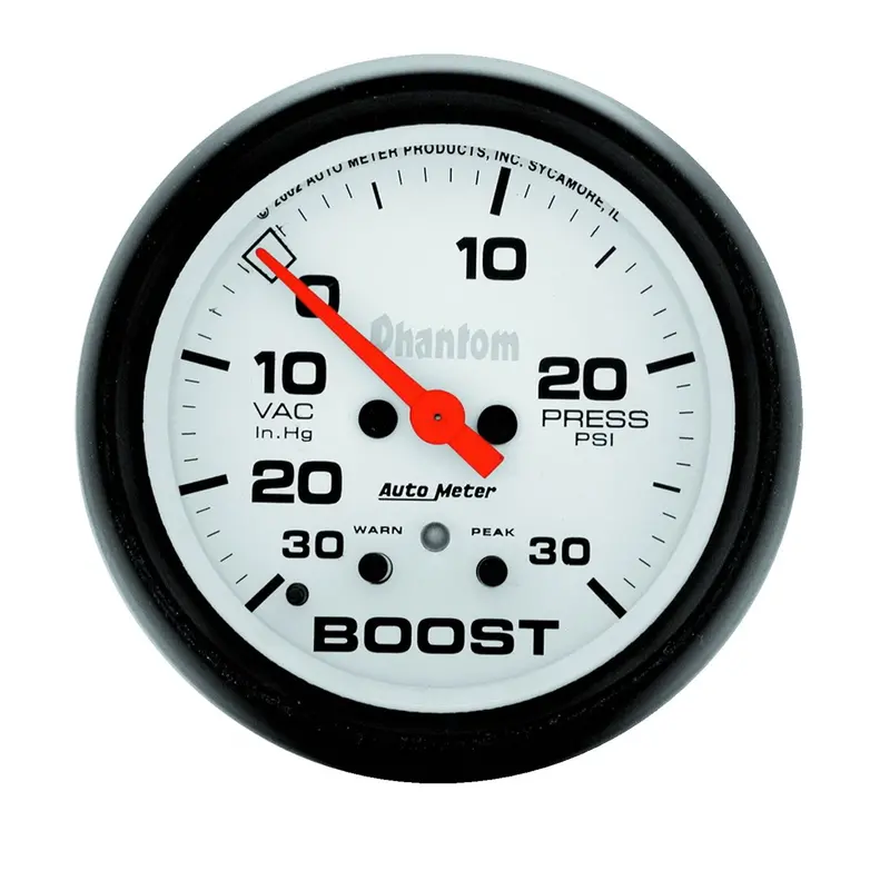 Autometer 5877 Phantom Digital Vacuum/Boost Gauge – 2 5/8", 30 Inhg To 30 Psi Range 1