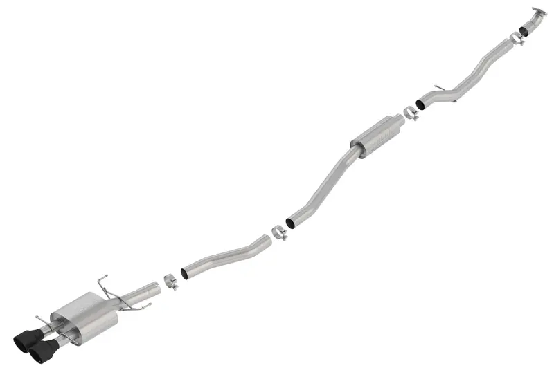 Borla S-Type Cat-Back Exhaust System – Stainless Steel, Performance-Tuned Sound For Sedans & Coupes 1