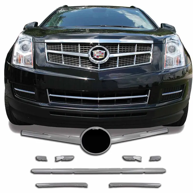 Coast To Coast Horizontal Bar Grille Overlay – 7-Piece Chrome Abs Plastic Trim Set 1