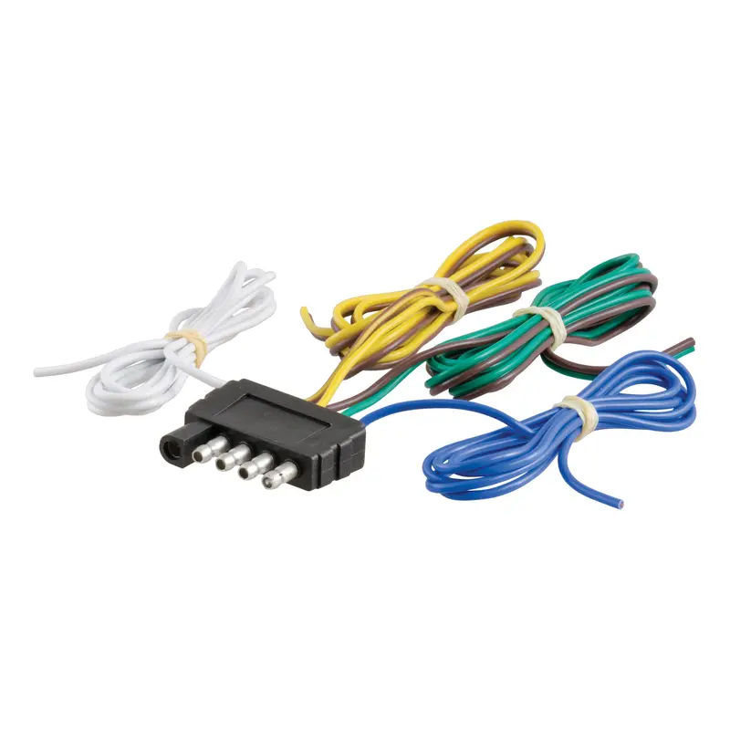 Curt 5-Pin Flat Trailer Wiring Harness – Trailer-Side, 48-Inch Leads (58541) 1