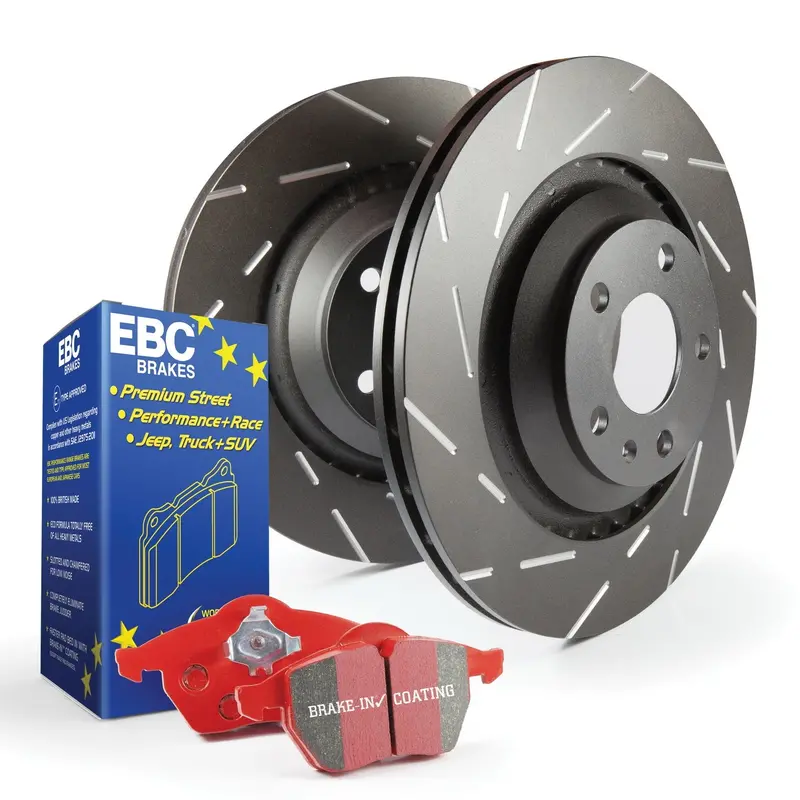 Ebc Redstuff S4 Brake Kit – Usr Slotted Rotors Paired With High-Friction Pads 1