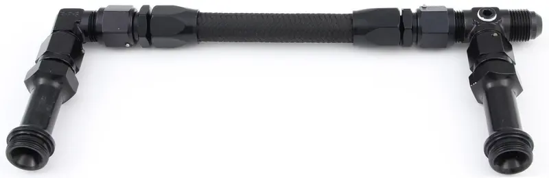 Fragola 930002-Bl #6 Black Fuel Line Kit – 7/8-20 Dual Inlet, 4150 Carburetor Ready 1