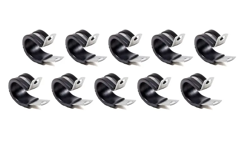Fragola Padded Line Clamps – 10-Pack, 3/4-Inch Capacity (#8 Fitting Size), Protective Rubber Lining (900954) 1