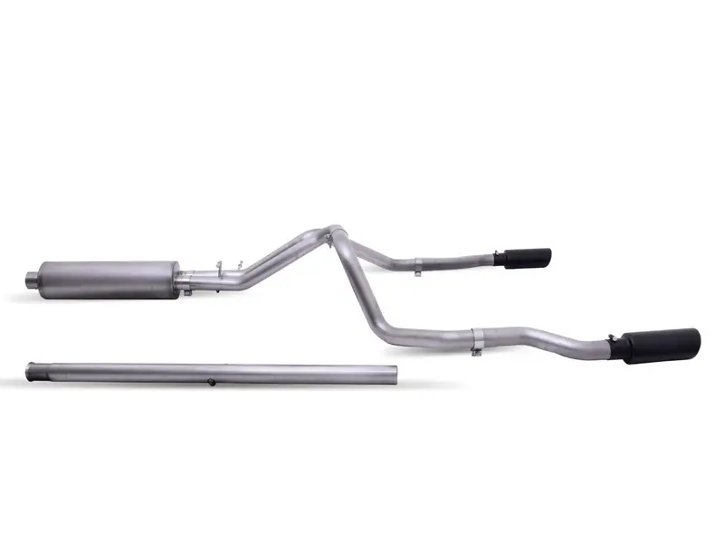 Gibson Black Elite Stainless Steel Cat-Back Dual Split Exhaust System For Performance Vehicles (Model 65691B) 1