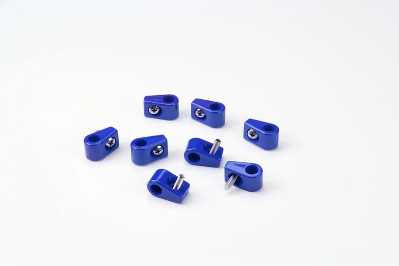 Lokar 10-188-12 Blue Single-Position T-Clamp Set — 3/16" Diameter, 8-Pack 1